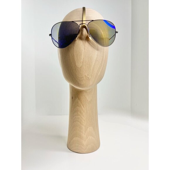 NWT! Ray-Ban Gunmetal Mirrored Blue/Purple Frames RB 3025 - Picture 7 of 8